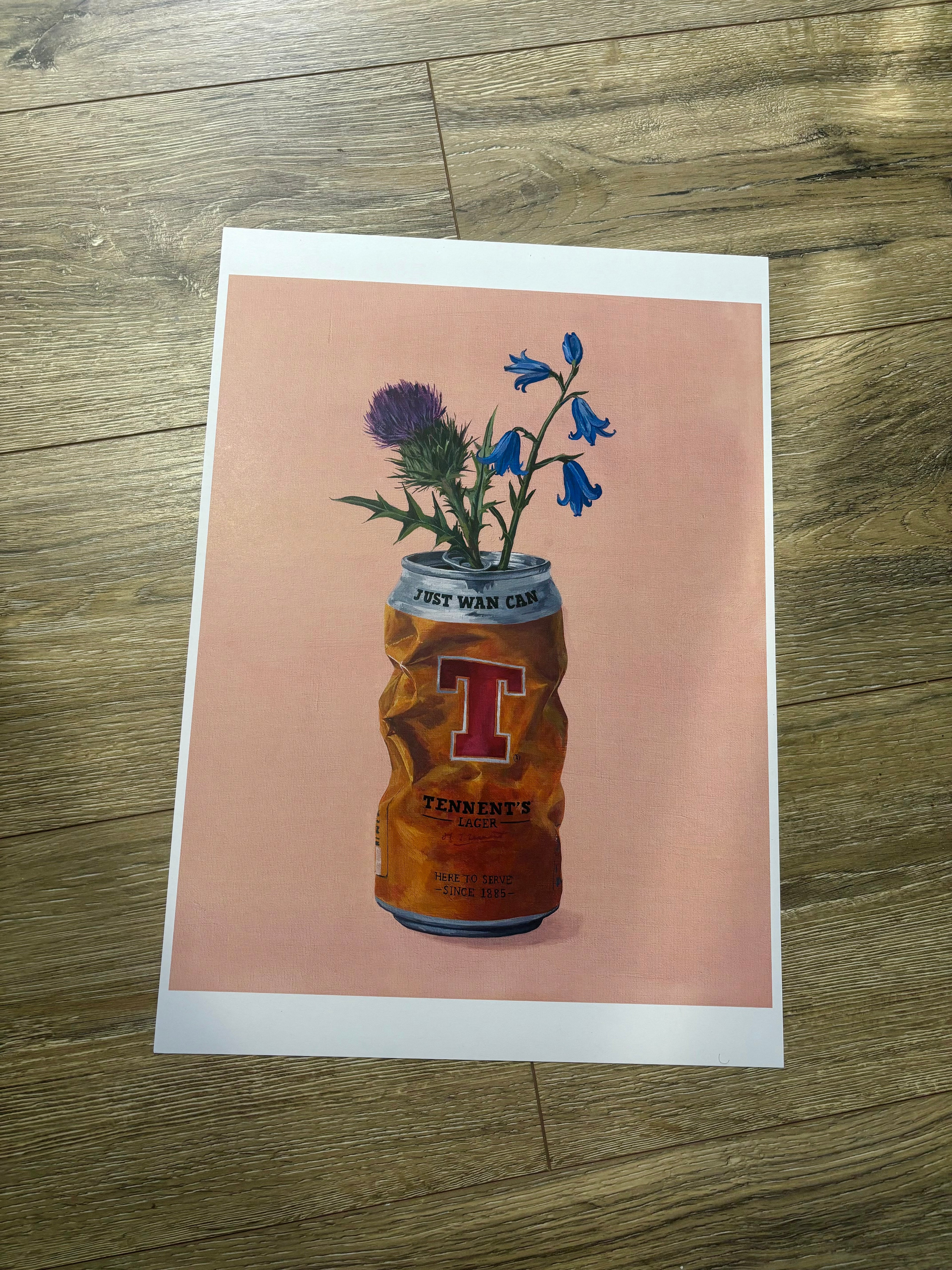 ‘Just wan can’ A3 replica print