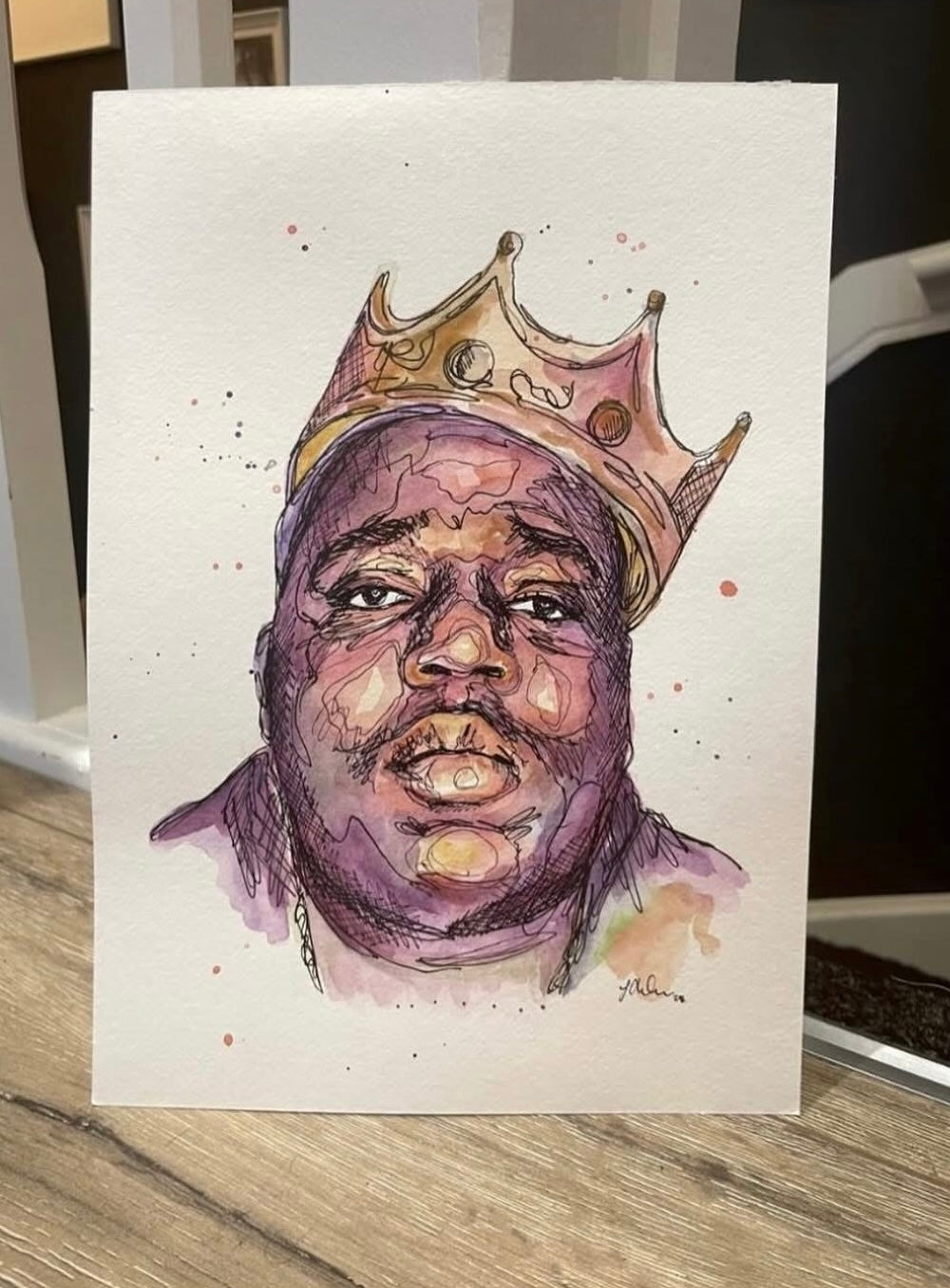 Biggie smalls watercolour