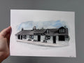Cross Stobs Inn watercolour